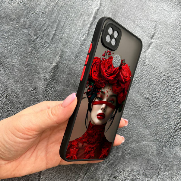 Чохол для Xiaomi Redmi 10A / Redmi 9C з захистом камери з дівчинкою та стрічкою