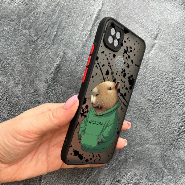 Чехол для Xiaomi Redmi 10A / Redmi 9C с защитой камеры с капибарой