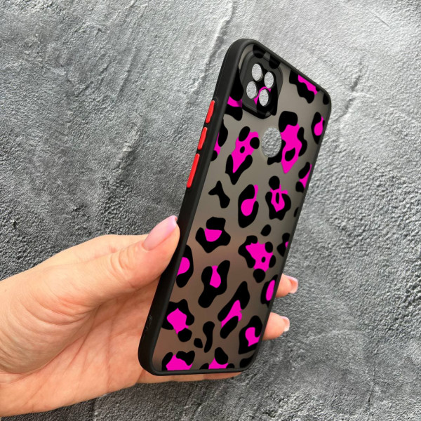 Чохол для Xiaomi Redmi 10A / Redmi 9C з захистом камери з леопардом рожевим