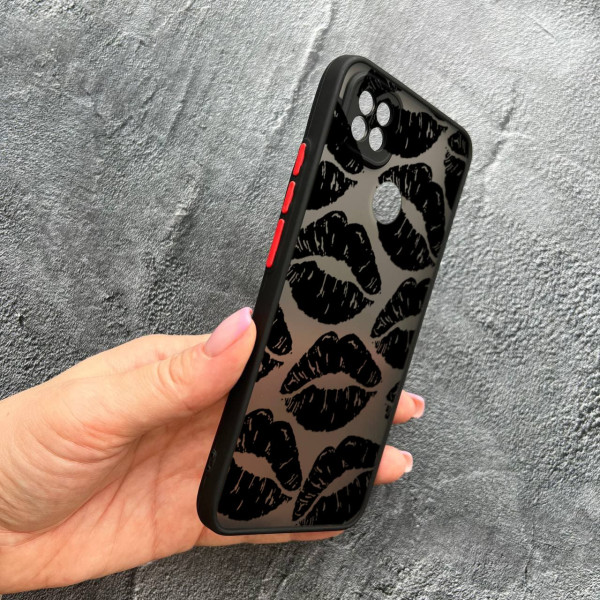 Чохол для Xiaomi Redmi 10A / Redmi 9C з захистом камери з чорними губами