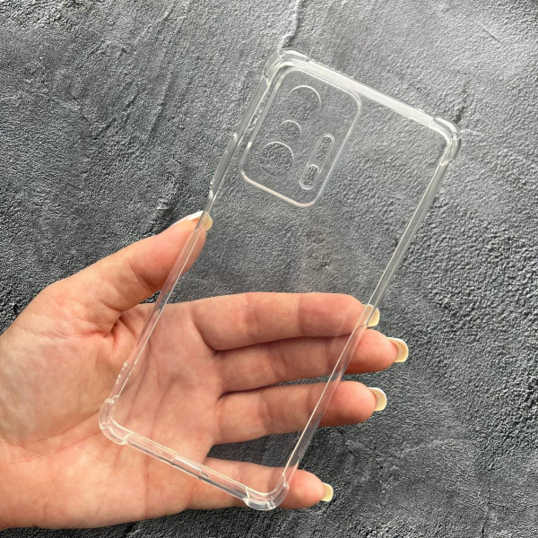 Чохол для Xiaomi 11T / 11T Pro із захистом камери протиударний прозорий силіконовий чохол