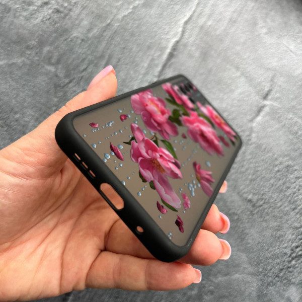 Чехол для Xiaomi Redmi 9T с защитой камеры с цветами и дождем