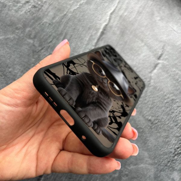 Чехол для Xiaomi Redmi 9T с защитой камеры с котом в шляпе