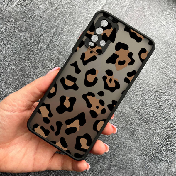 Чохол для Xiaomi Redmi 9T з захистом камери з леопардом шоколадним