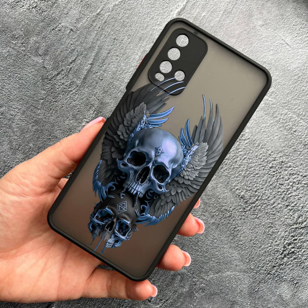 Чохол для Xiaomi Redmi 9T з захистом камери з черепом та крилами