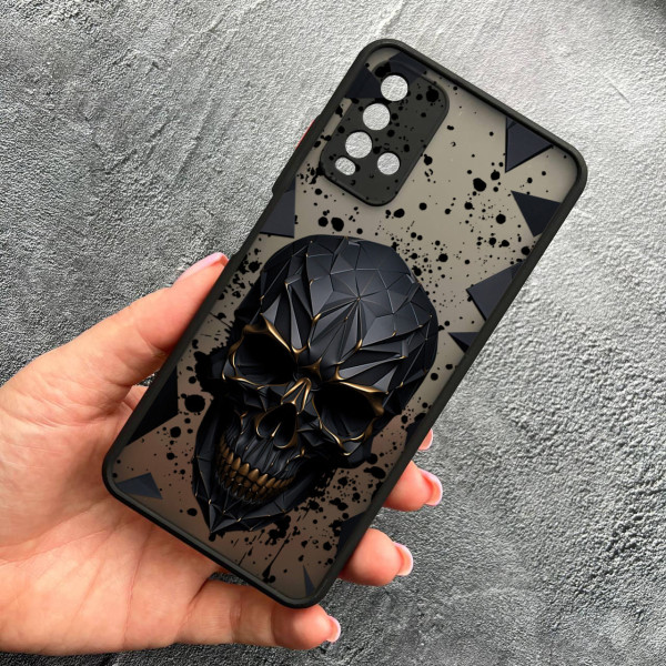 Чохол для Xiaomi Redmi 9T з захистом камери з черепом у кубі
