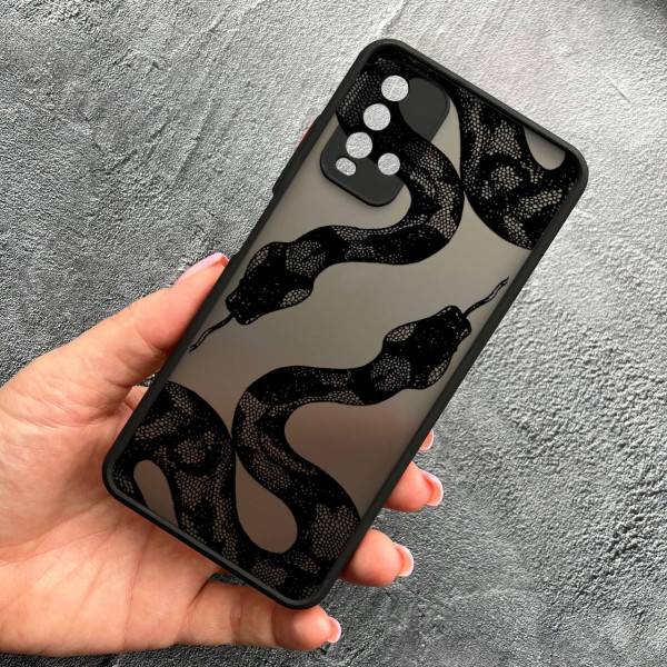 Чохол для Xiaomi Redmi 9T з захистом камери з чорною змією