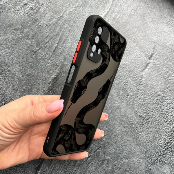 Чохол для Xiaomi Redmi 9T з захистом камери з чорною змією