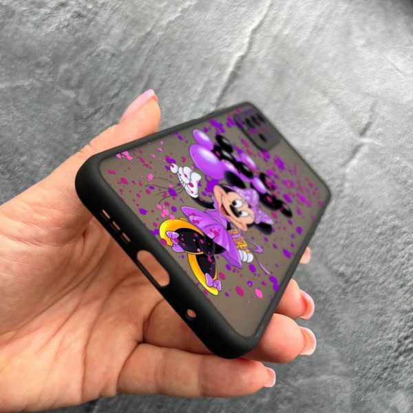 Чехол для Xiaomi Redmi 9T с защитой камеры детский с Минни Маус и воздушными шариками