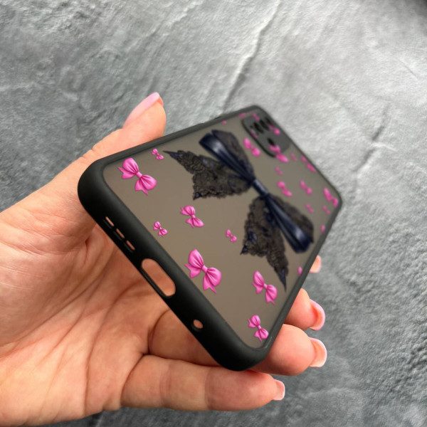 Чехол для Xiaomi Redmi 9T с защитой камеры с бантиком