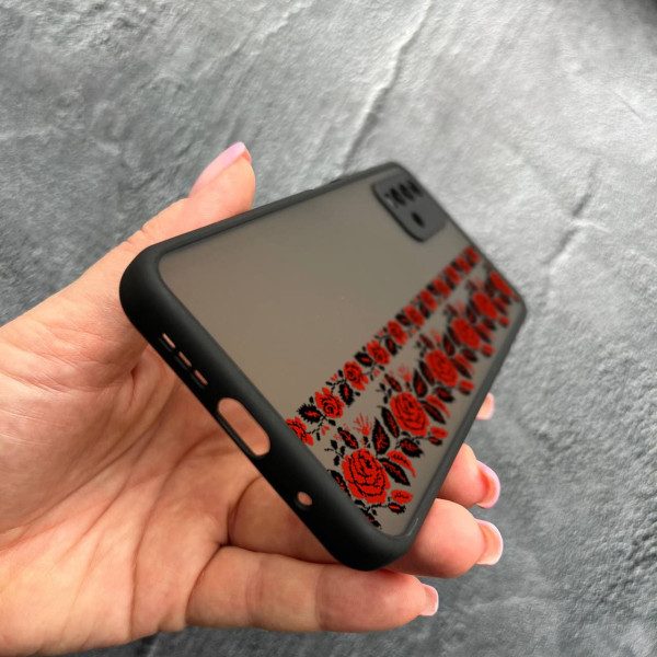 Чехол для Xiaomi Redmi 9T с защитой камеры с вышиванкой Донеччина