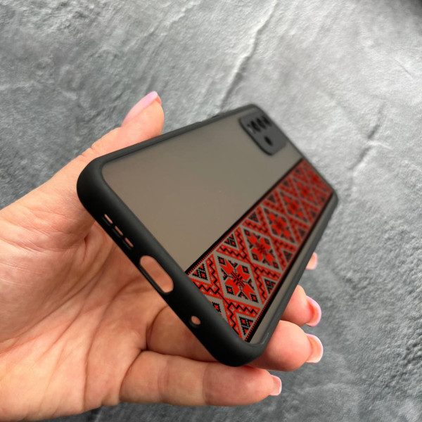 Чехол для Xiaomi Redmi 9T с защитой камеры с вышиванкой Киевщина