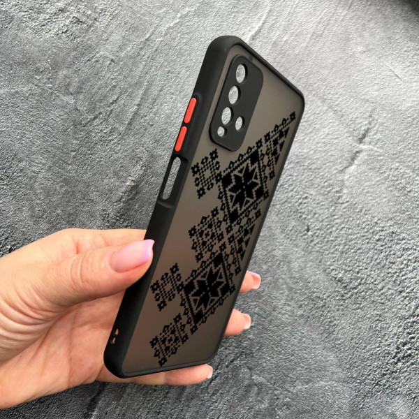 Чохол для Xiaomi Redmi 9T з захистом камери з вишиванкою чорна українська