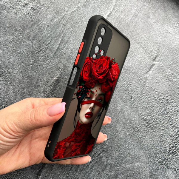 Чохол для Xiaomi Redmi 9T з захистом камери з дівчинкою та стрічкою