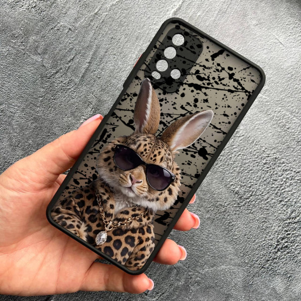 Чохол для Xiaomi Redmi 9T з захистом камери з зайцем у леопарді