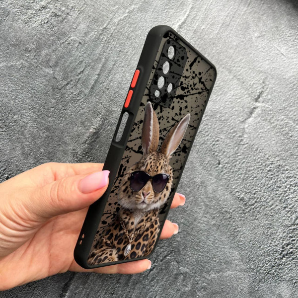 Чохол для Xiaomi Redmi 9T з захистом камери з зайцем у леопарді