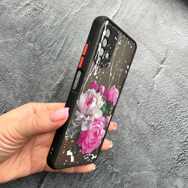 Чохол для Xiaomi Redmi 9T з захистом камери з квітами півонії класичні