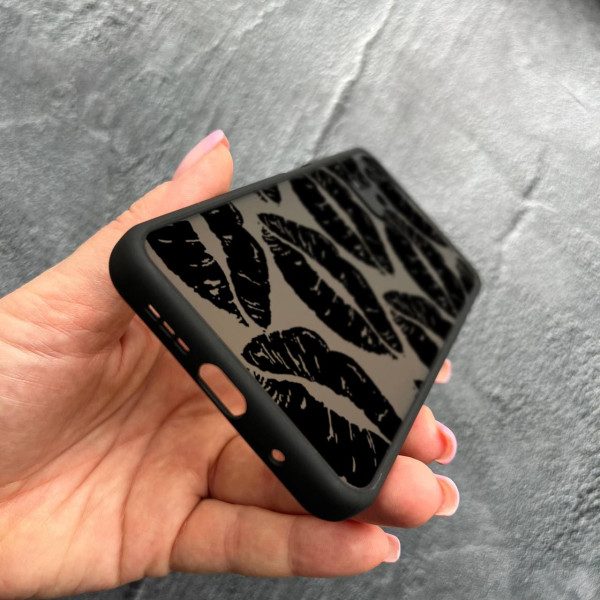 Чехол для Xiaomi Redmi 9T с защитой камеры с черными губами