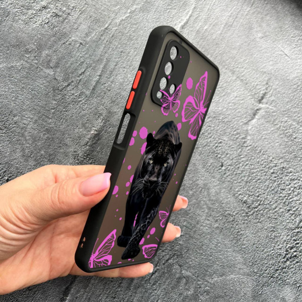 Чохол для Xiaomi Redmi 9T з захистом камери з пантерою та метеликами