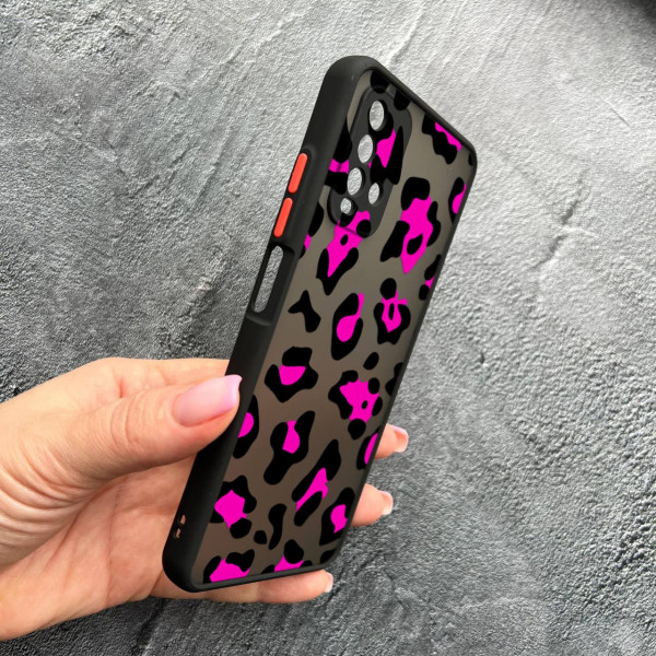 Чохол для Xiaomi Redmi 9T з захистом камери з леопардом рожевим