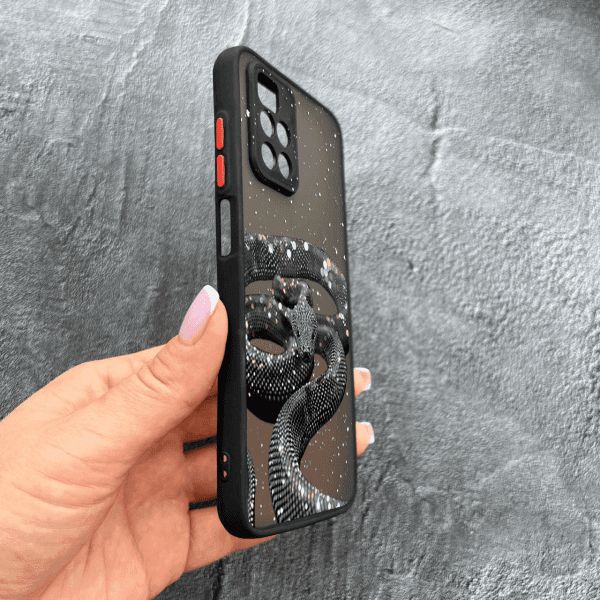 Чохол для Xiaomi Redmi Note 11 Pro Plus 5G з захистом камери зі змією з блискітками