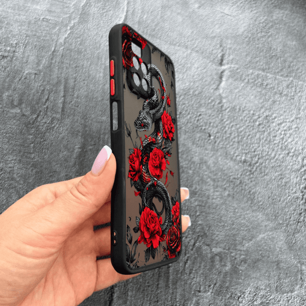 Чохол для Xiaomi Redmi Note 11 Pro Plus 5G з захистом камери з змією в квітах