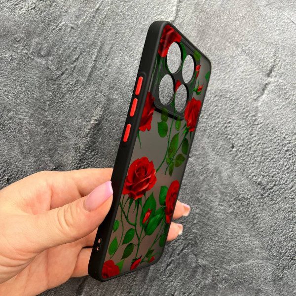 Чохол для Xiaomi 14T з захистом камери з квітами червоні троянди
