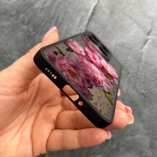 Чехол для Xiaomi 14T с защитой камеры с цветами и каплями
