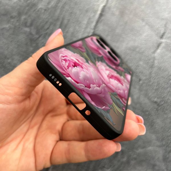 Чехол для Xiaomi 14T с защитой камеры с цветами пионами крупными