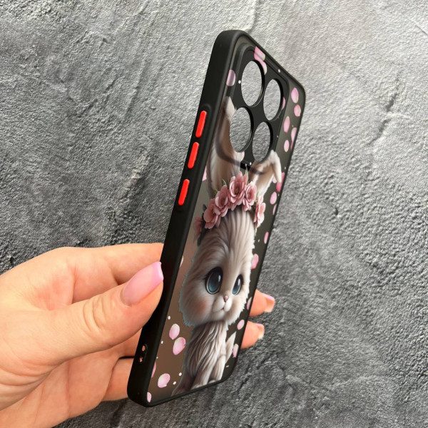 Чохол для Xiaomi 14T з захистом камери з зайчиком в пелюстках