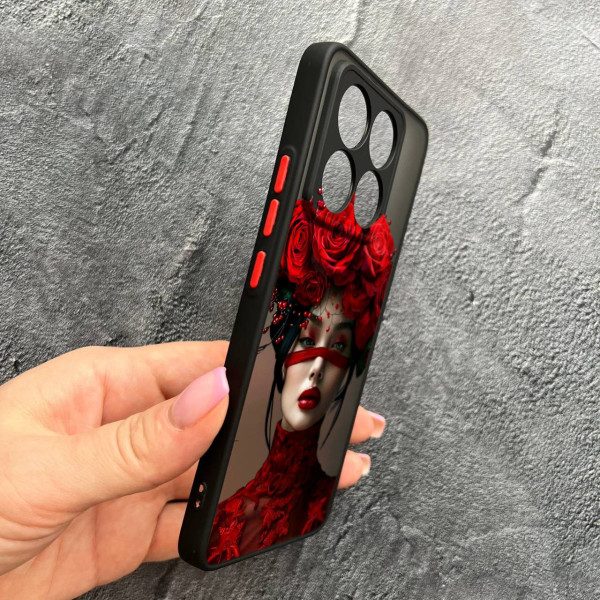 Чохол для Xiaomi 14T з захистом камери з дівчинкою та стрічкою