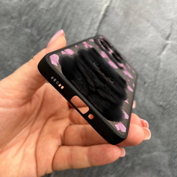 Чехол для Xiaomi 14T с защитой камеры детский с котом и бантиками