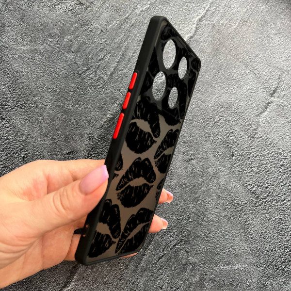 Чехол для Infinix Note 40 Pro X6850 с защитой камеры с черными губами
