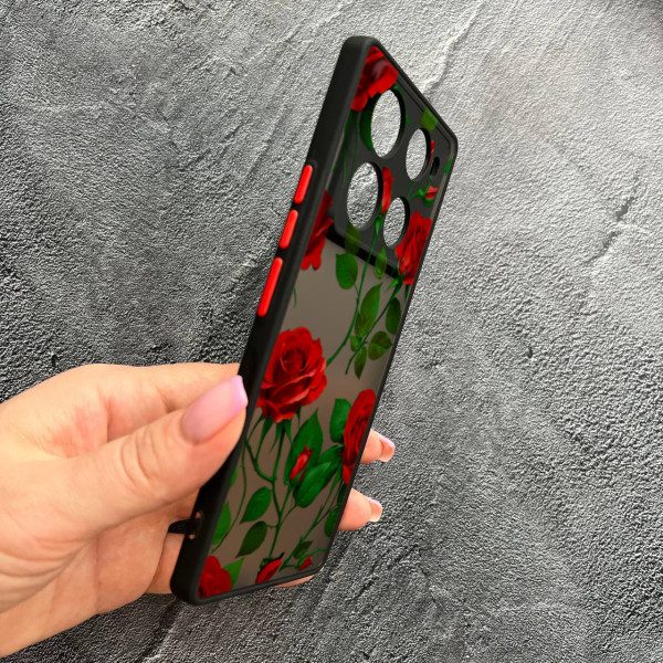 Чехол для Infinix Note 40 Pro X6850 с защитой камеры с цветами красные розы