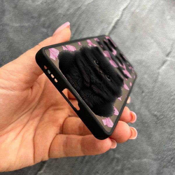 Чехол для Infinix Note 40 Pro X6850 с защитой камеры детский с котом и бантиками