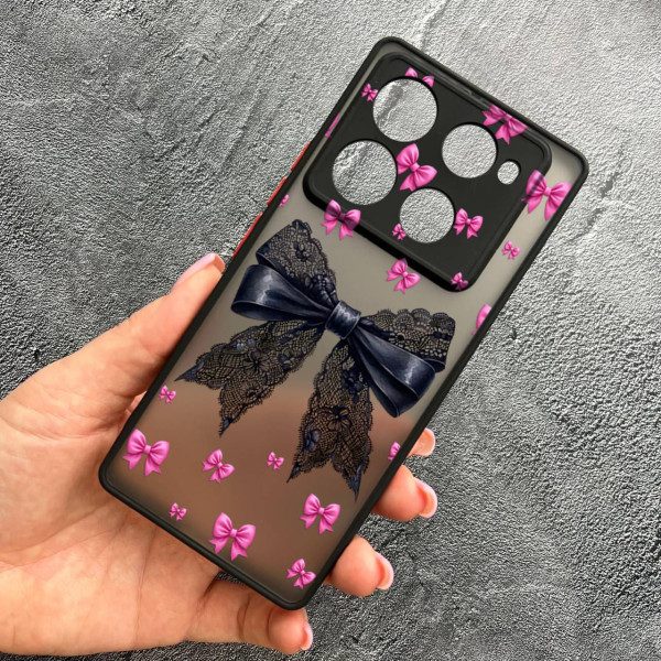 Чехол для Infinix Note 40 Pro X6850 с защитой камеры с бантиком