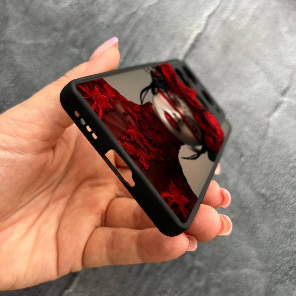 Чехол для Infinix Note 40 Pro X6850 с защитой камеры с девочкой и лентой