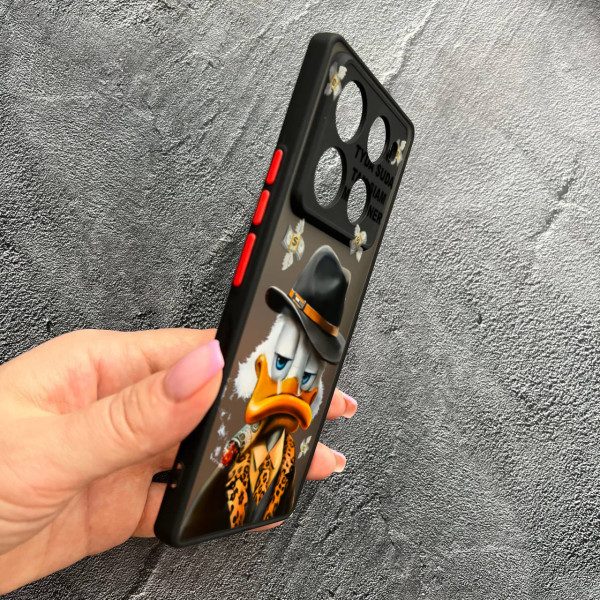 Чехол для Infinix Note 40 Pro X6850 с защитой камеры с Дональдом Даком