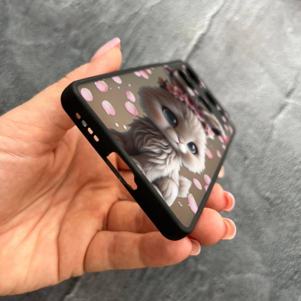 Чехол для Infinix Note 40 Pro X6850 с защитой камеры с зайкой в ​​лепестках