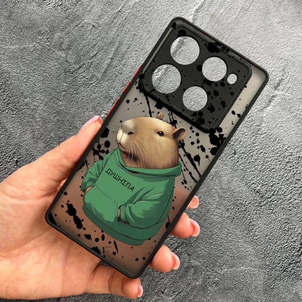 Чехол для Infinix Note 40 Pro X6850 с защитой камеры с капибарой