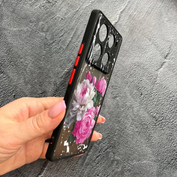 Чехол для Infinix Note 40 Pro X6850 с защитой камеры с цветами пионы классические