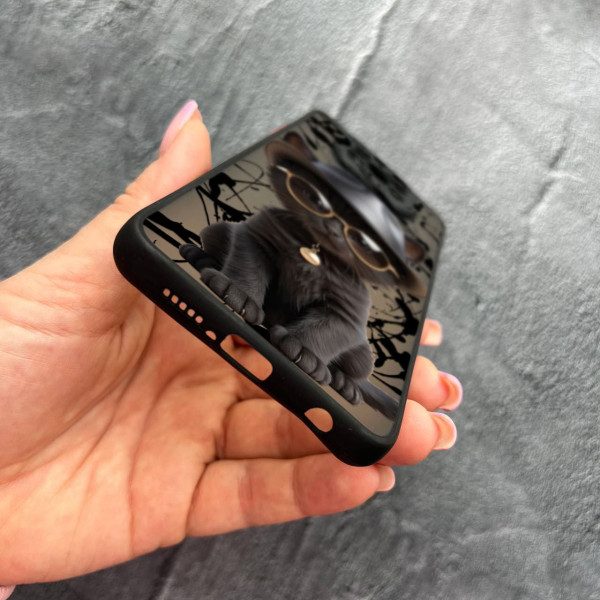 Чехол для Xiaomi Poco X3 NFC / Poco X3 Pro с защитой камеры с котом в шляпе