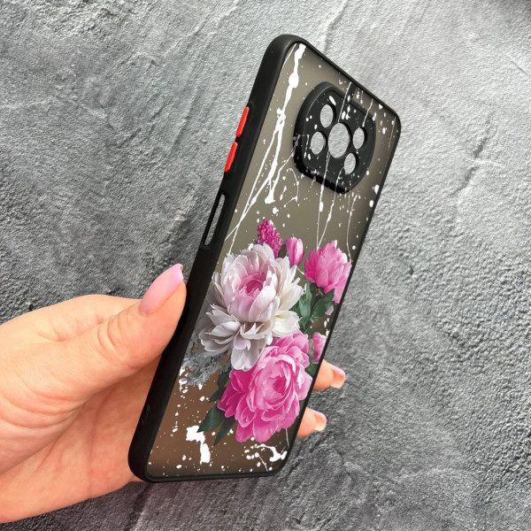 Чохол для Xiaomi Poco X3 NFC / Poco X3 Pro з захистом камери з квітами півонії класичні