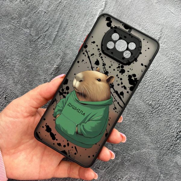 Чохол для Xiaomi Poco X3 NFC / Poco X3 Pro з захистом камери з капібарою