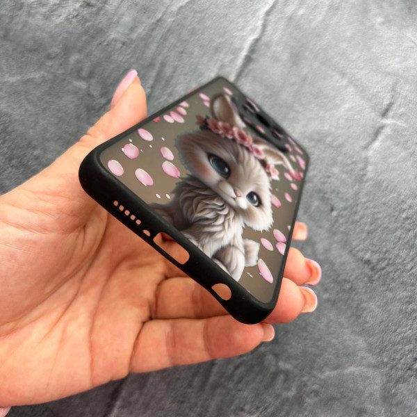 Чехол для Xiaomi Poco X3 NFC / Poco X3 Pro с защитой камеры с зайкой в ​​лепестках