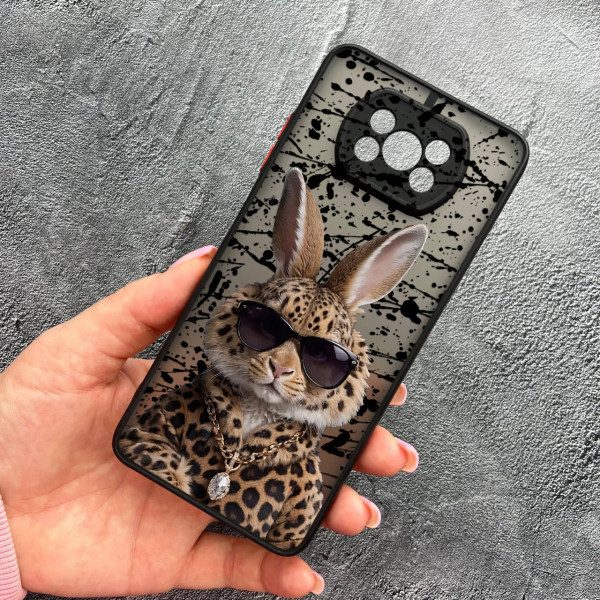 Чохол для Xiaomi Poco X3 NFC / Poco X3 Pro з захистом камери з зайцем у леопарді