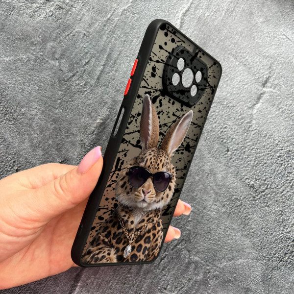 Чохол для Xiaomi Poco X3 NFC / Poco X3 Pro з захистом камери з зайцем у леопарді