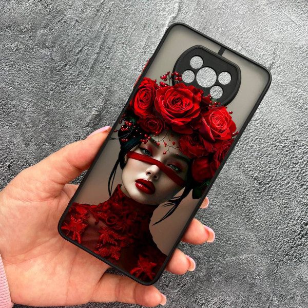 Чохол для Xiaomi Poco X3 NFC / Poco X3 Pro з захистом камери з дівчинкою та стрічкою
