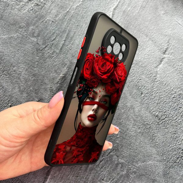 Чохол для Xiaomi Poco X3 NFC / Poco X3 Pro з захистом камери з дівчинкою та стрічкою