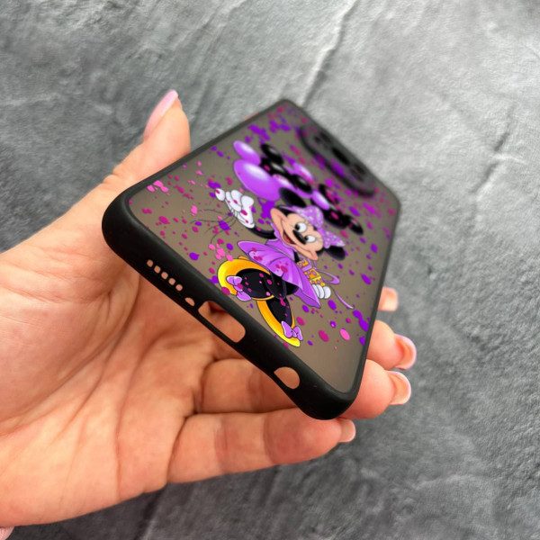 Чехол для Xiaomi Poco X3 NFC / Poco X3 Pro с защитой камеры детский с Минни Маус и воздушными шариками